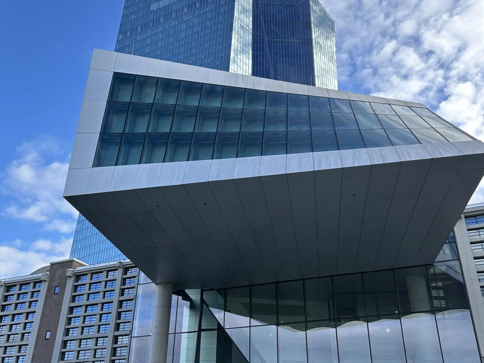 Ansicht des Hauptsitzes der EZB in Frankfurt