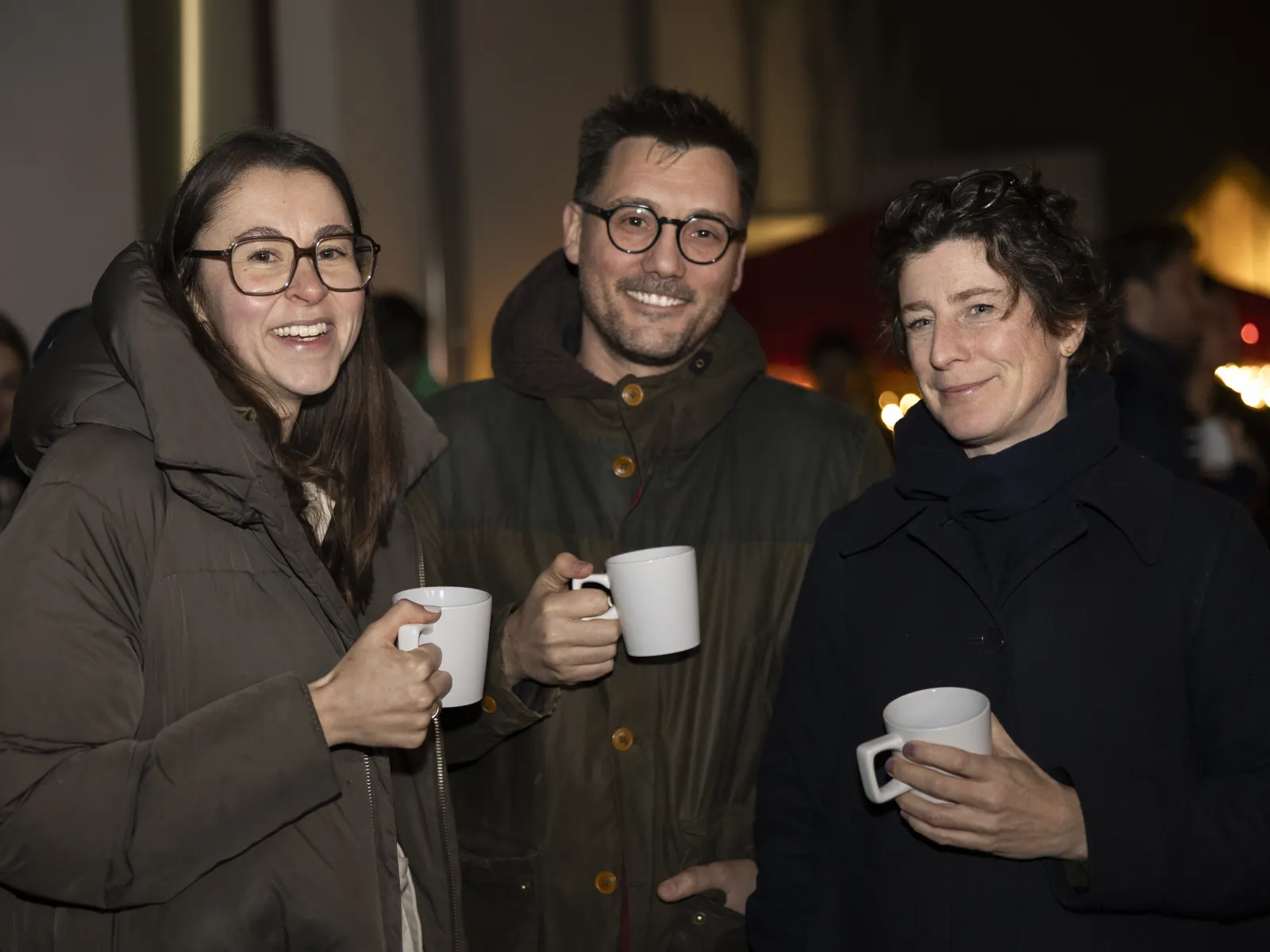 Studierende und Alumni im Gespräch.