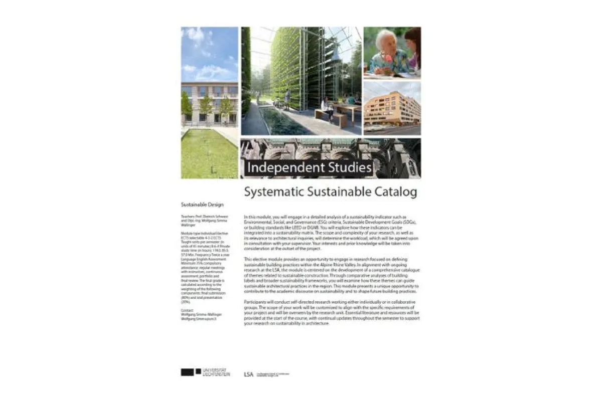 Modulbeschreibung zur Independent Study "Sustainability Catalogue"