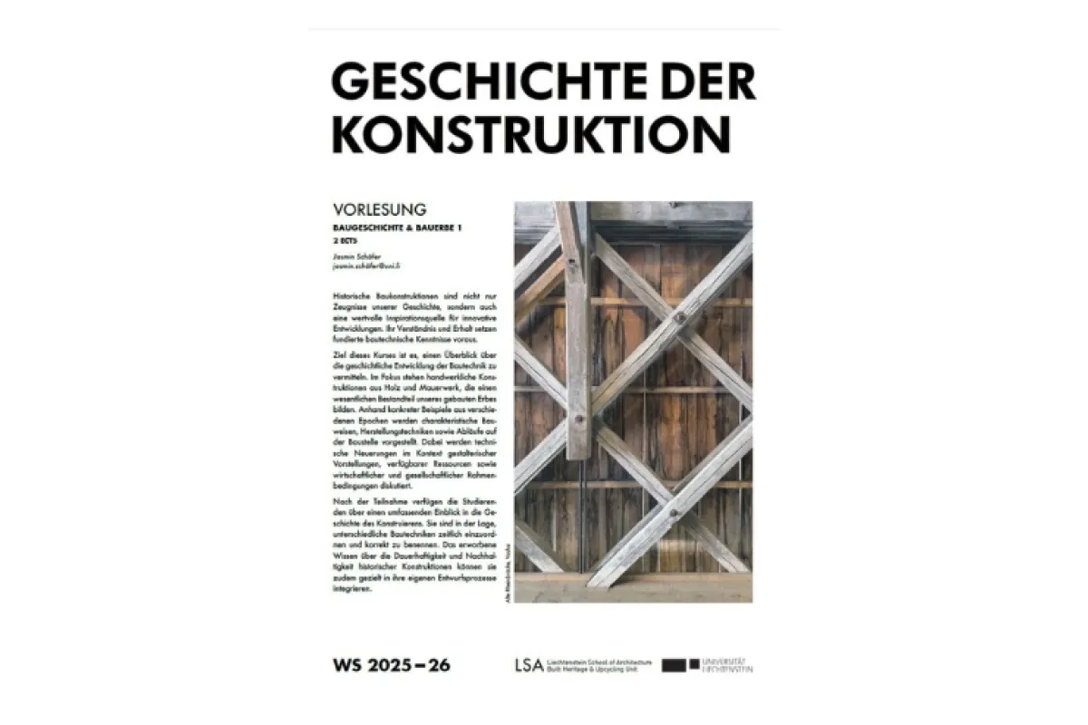 Cover der Vorlesung "Geschichte der Konstruktion"