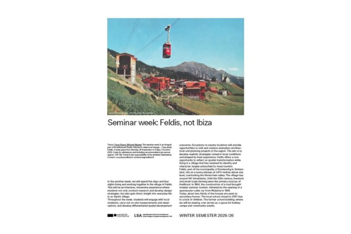 Poster zur Seminarreise des Advanced Studios Städtebau und Raumentwicklung