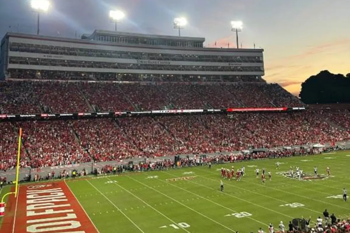 Ein Footballstadion von innen