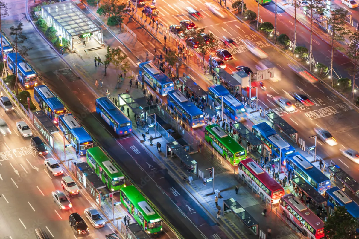 Strassenverkehr in Seoul