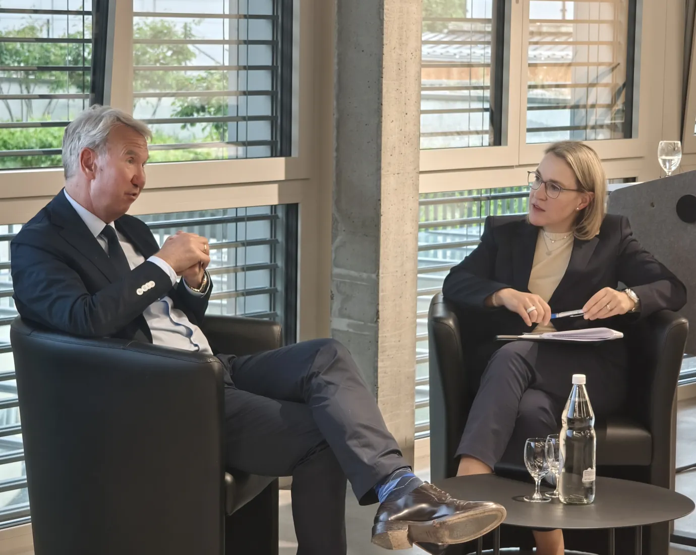 Gespräch beim Rechtssprechtag der Universität Liechtenstein