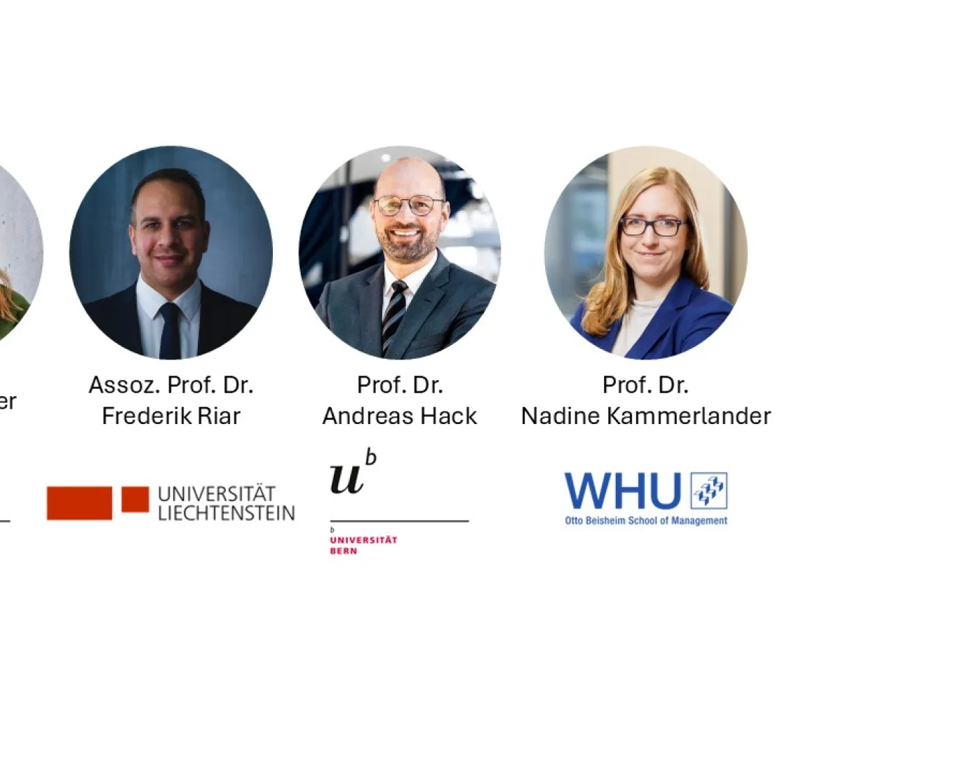 Porträts der ausgezeichneten Forschenden zum Thema Familienunternehmen der Universität Liechtenstein.