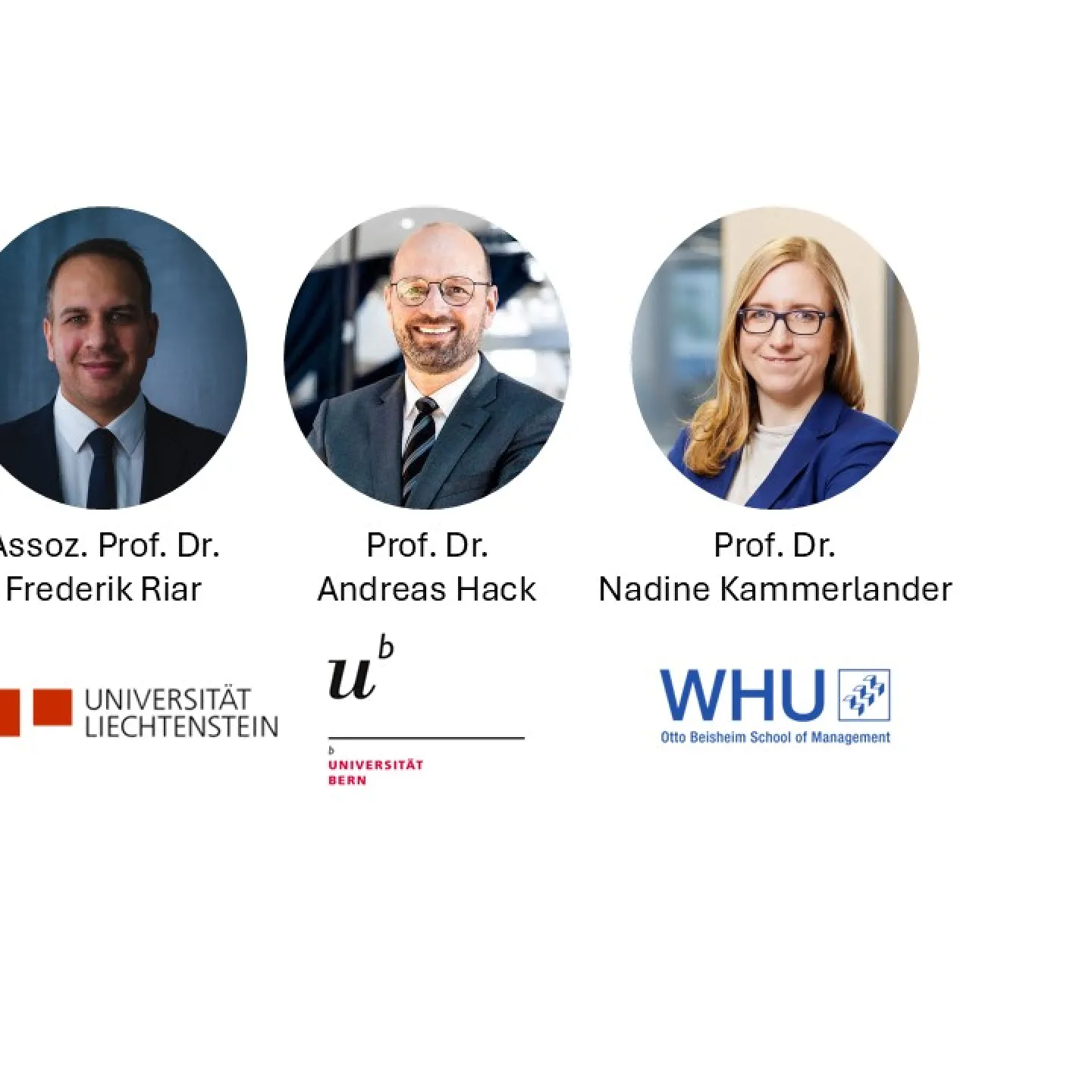 Porträts der ausgezeichneten Forschenden zum Thema Familienunternehmen der Universität Liechtenstein.