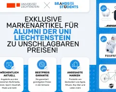 Angebote für Alumni der Universität Liechtenstein auf dem Markenportal Brands for Students
