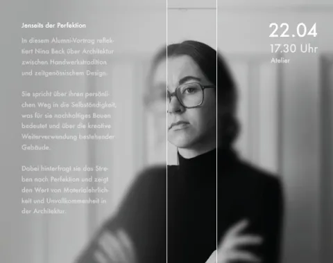 Ein grau/schwarz/weisses Veranstaltungsplakat