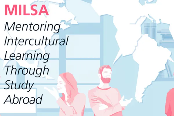 Grafische Darstellung des MILSA-Programms zur Förderung interkultureller Lernerfahrungen durch Auslandsaufenthalte für Studierende.