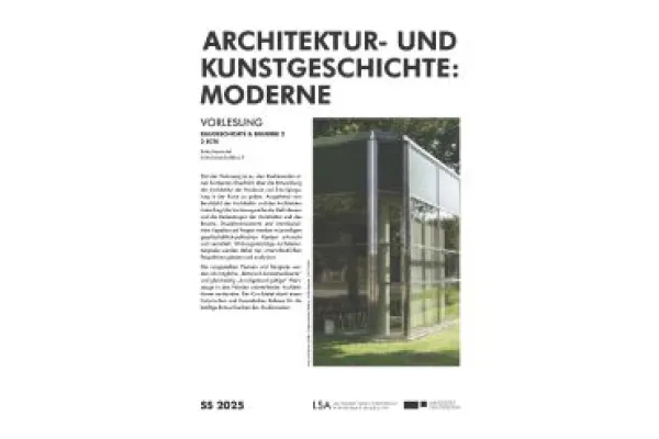 Lehreposter an der Liechtenstein School of Architecture der Vorlesung Architektur- und Kunstgeschichte: Moderne