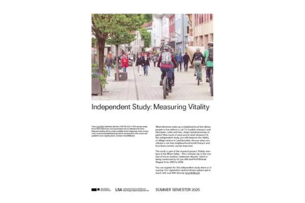 Plakat zu einem Seminar mit dem Titel "Measuring Vitality"