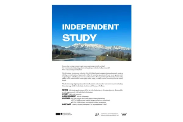 Plakat einer Independent Study