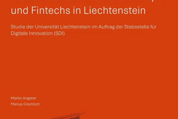 Deckblatt der Studie "Start-ups und FinTechs: Neue Studie beleuchtet Standortattraktivität Liechtensteins"