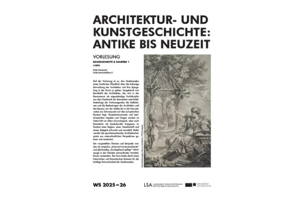 Cover der Vorlesung "Architektur- und Kunstgeschichte: Antike bis Neuzeit"
