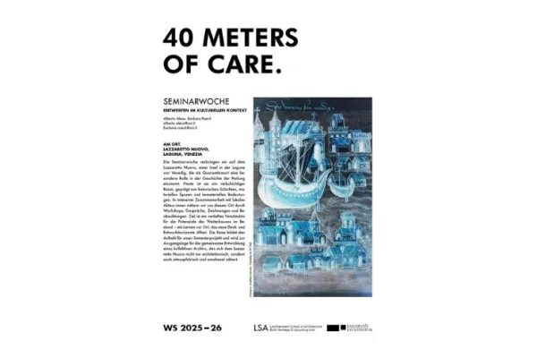 Cover der Exkursion mit dem Titel "40 meters of care"