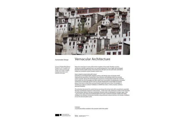 Cover mit Lehmgebäuden und schwarzer Schrift