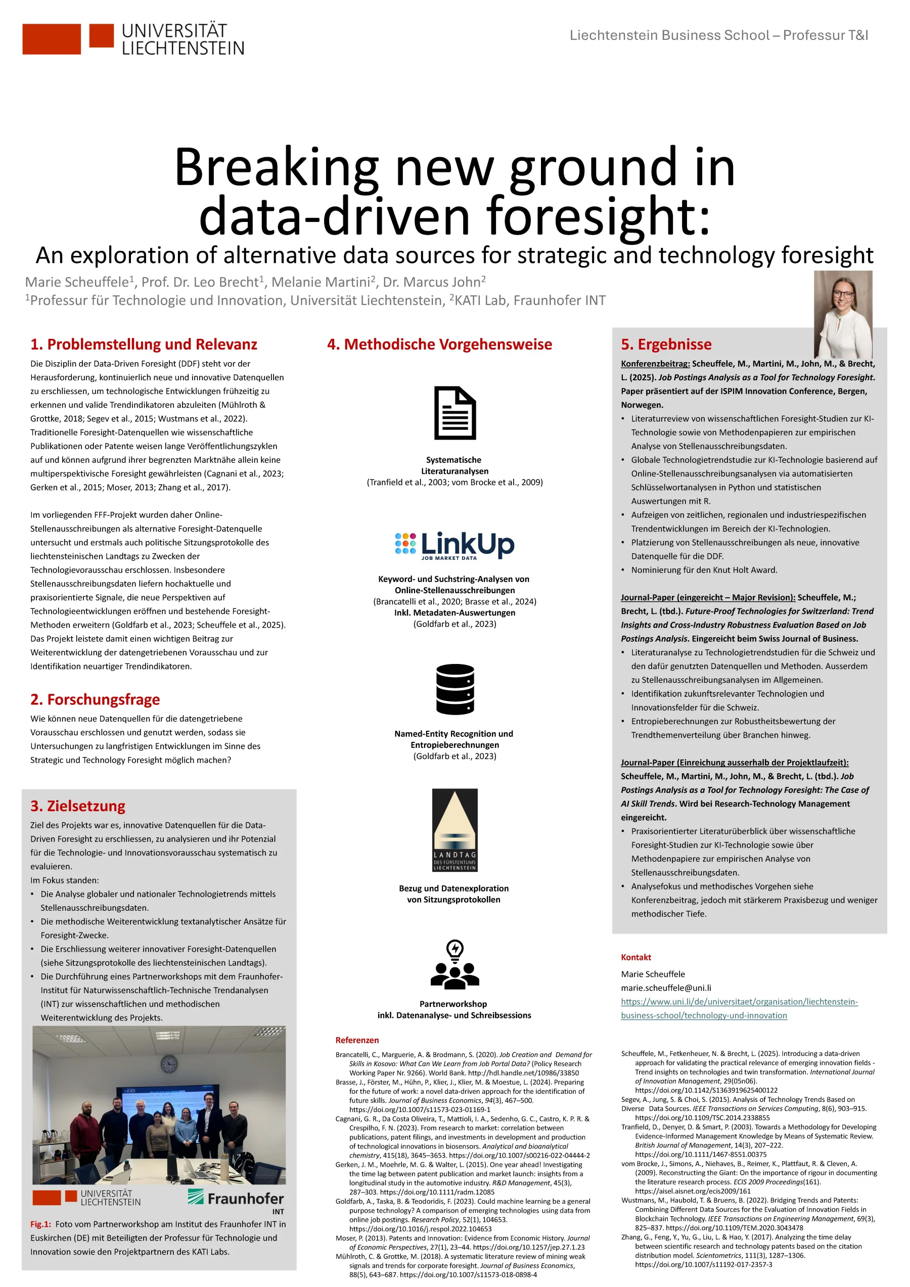 Abschlussposter Breaking new ground in der datengetriebenen Vorausschau – Eine Untersuchung alternativer Datenquellen für strategische und technologische Zukunftsanalyse